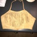 Wilsons leather halter top with tassels