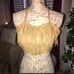 Wilsons leather halter top with tassels