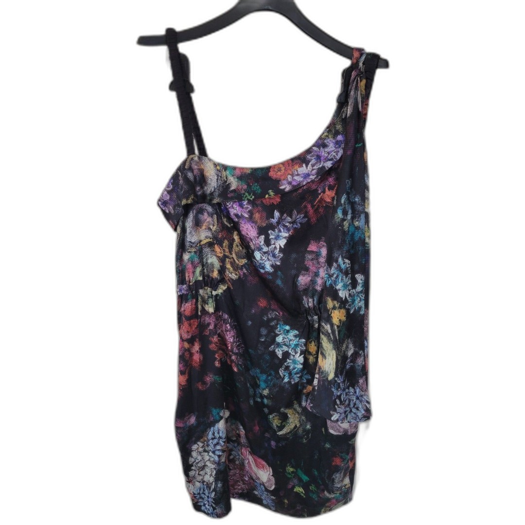 Paul Smith Silk Floral Black Wearable Art Dress