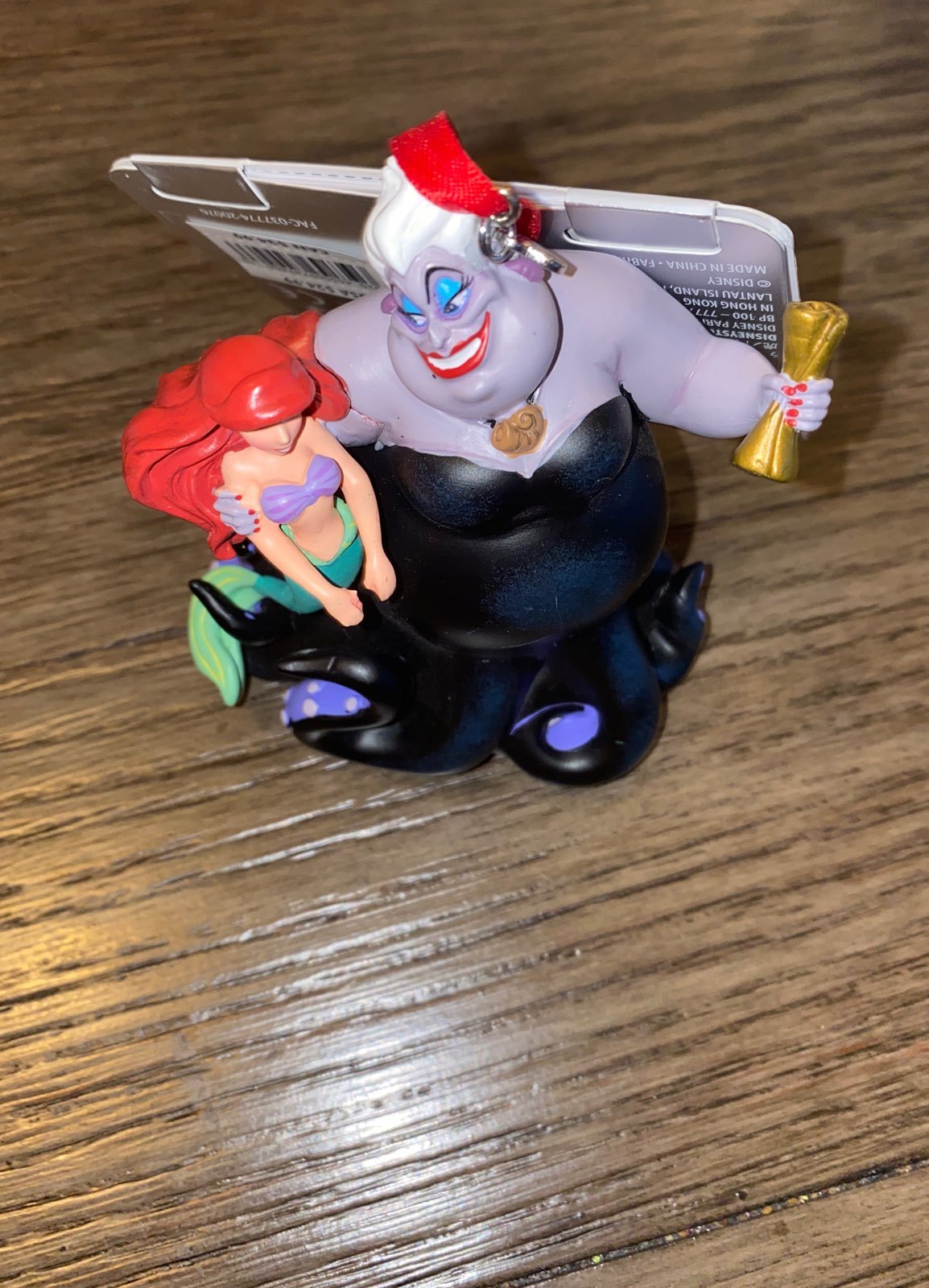 Disney ursula and ariel singing ornament