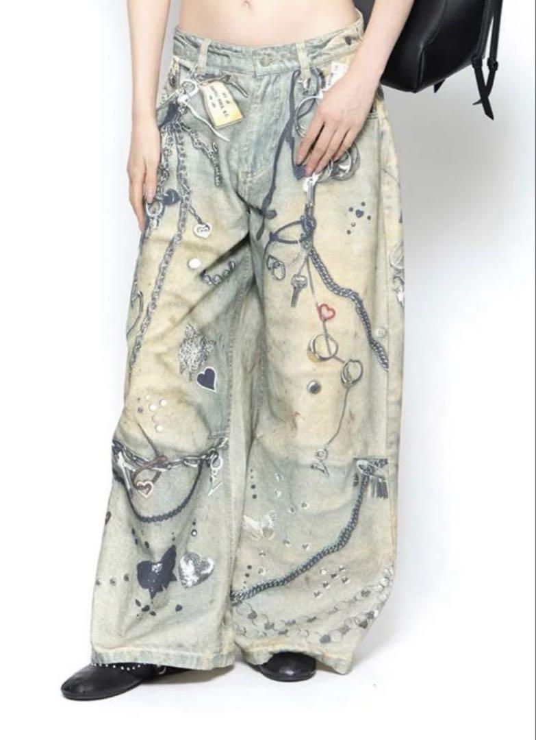セール・キャンペーン print S Theredthread denim unused. and new brand toys, 1 パンツ