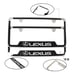 BRAND NEW UNIVERSAL 2PCS LEXUS METAL CARBON FIBER STYLE LICENSE PLATE FRAME