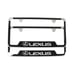 BRAND NEW UNIVERSAL 2PCS LEXUS METAL CARBON FIBER STYLE LICENSE PLATE FRAME