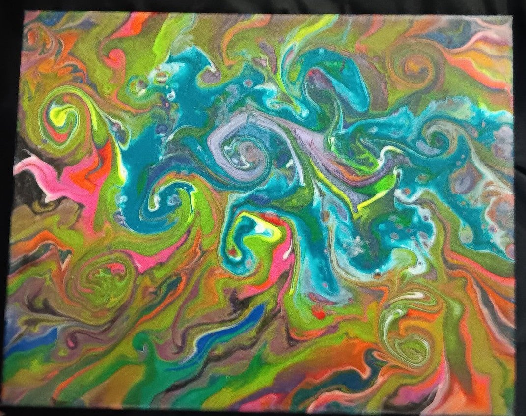 Handmade Acrylic Pour Painting
