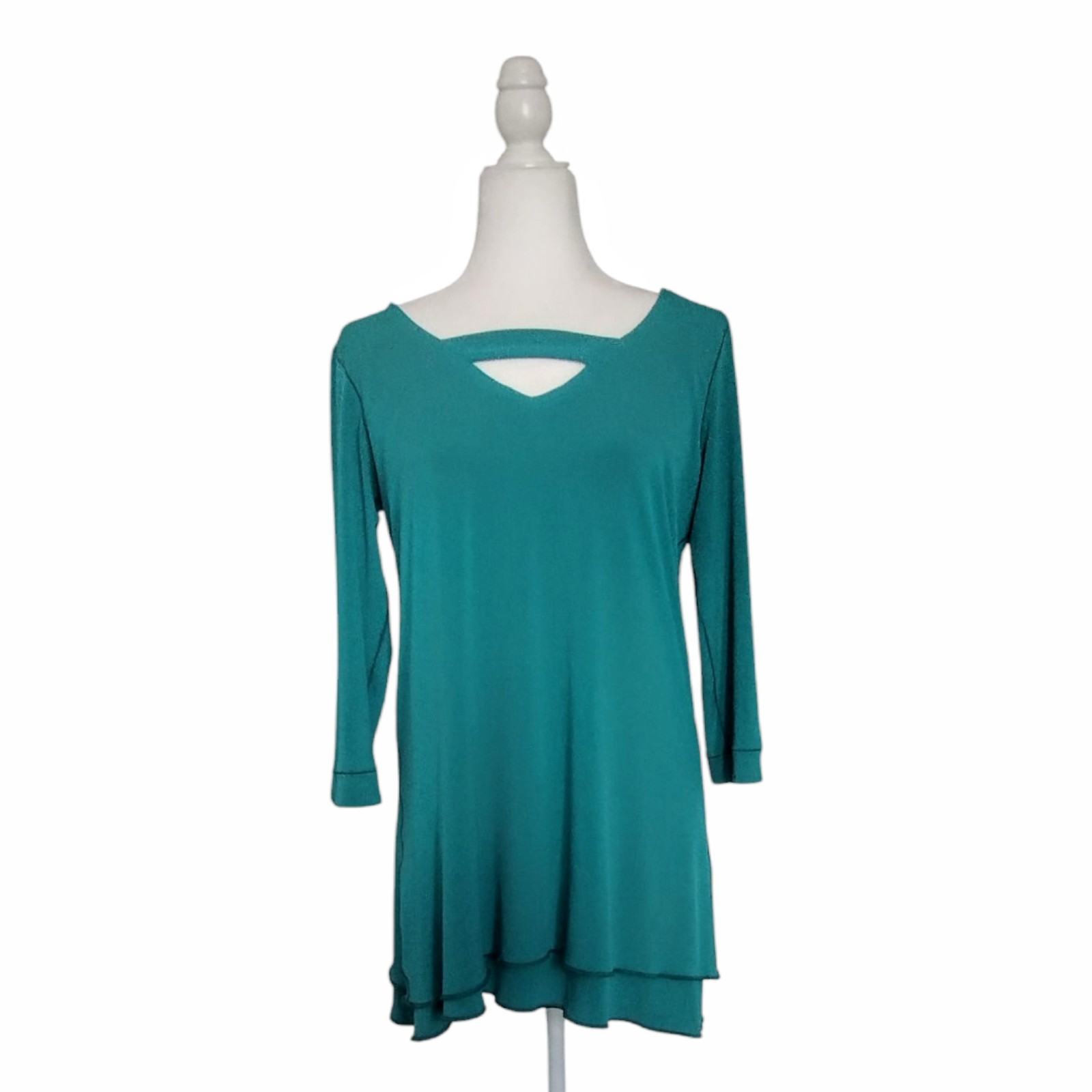 Eva Varro Women's Teal Tunic Top Size Large