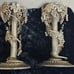 Set of 2 Vintage Silver Plated Grape Vines Candle Stick Holders