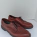 Leather Oxford Dress Shoes Brown Lace Up Lug Sole Comfort Casual