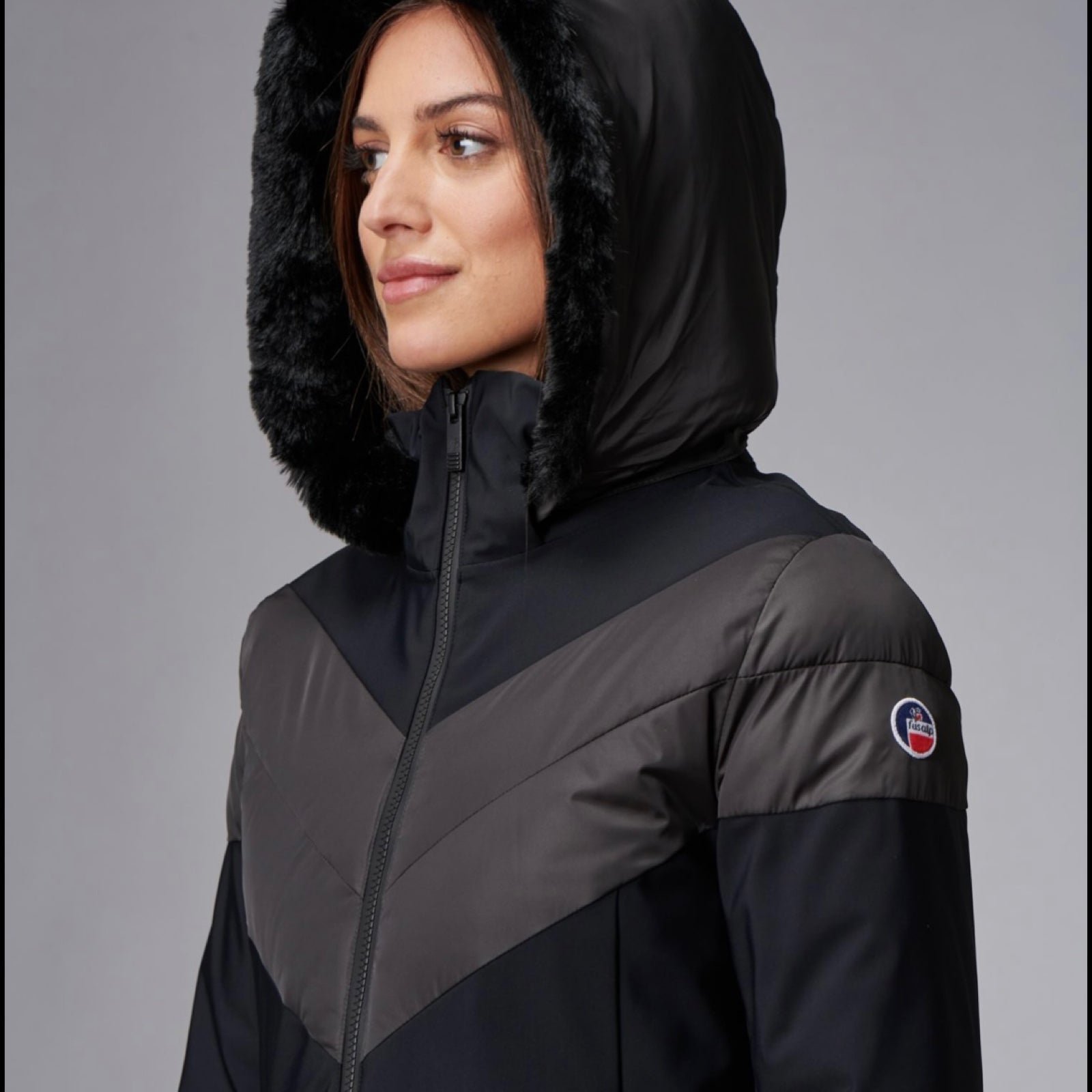 Fusalp - Anne Hooded Faux Fur-trimmed Quilted Ski Jacket - Black