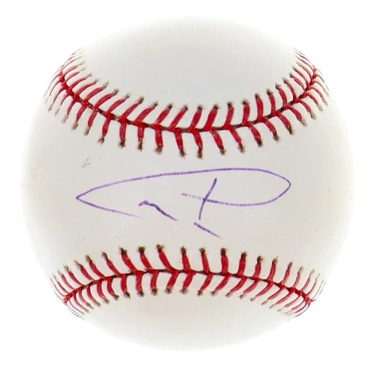 Carl Pavano New York Yankees Signed OML Baseball (JSA) with Ball Cube-Free Ship