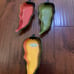 Eggplant shaped Serving Trays bowl Platters Set Of 3 Hand Paint Ceramic New