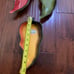 Eggplant shaped Serving Trays bowl Platters Set Of 3 Hand Paint Ceramic New