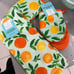Summer orange and lemon kitchen towel and oven mitt set martha stewart