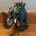 Vintage Interactive Cast Iron Mechanical Elephant Bank Moveable Trunk & Tail