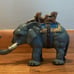 Vintage Interactive Cast Iron Mechanical Elephant Bank Moveable Trunk & Tail