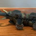 Vintage Interactive Cast Iron Mechanical Elephant Bank Moveable Trunk & Tail