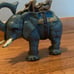 Vintage Interactive Cast Iron Mechanical Elephant Bank Moveable Trunk & Tail
