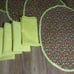 Vintage Retro 1970s Placemats and Napkins set of 4 Brown and Yellow Floral Oval