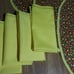 Vintage Retro 1970s Placemats and Napkins set of 4 Brown and Yellow Floral Oval