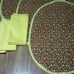 Vintage Retro 1970s Placemats and Napkins set of 4 Brown and Yellow Floral Oval