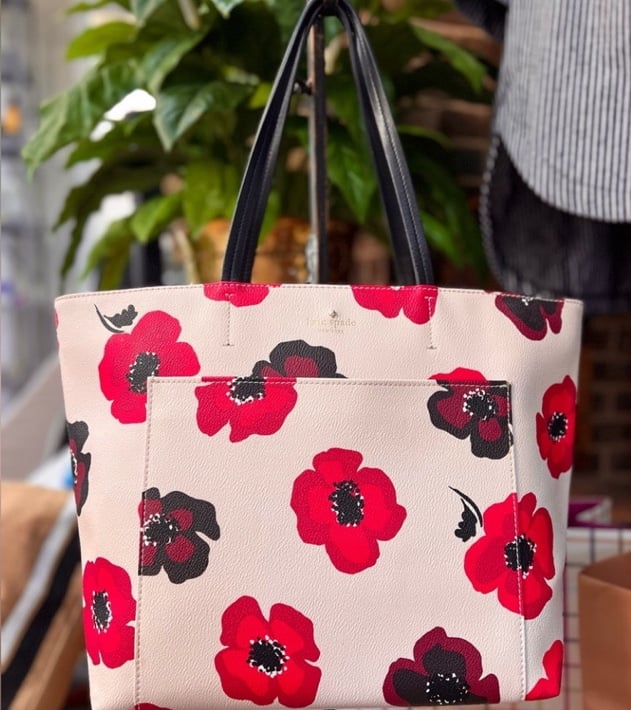 KATE SPADE HYDE POPPY VIBRANT COLORS MEDIUM TOTE “NEW” FREE SHIPPING”