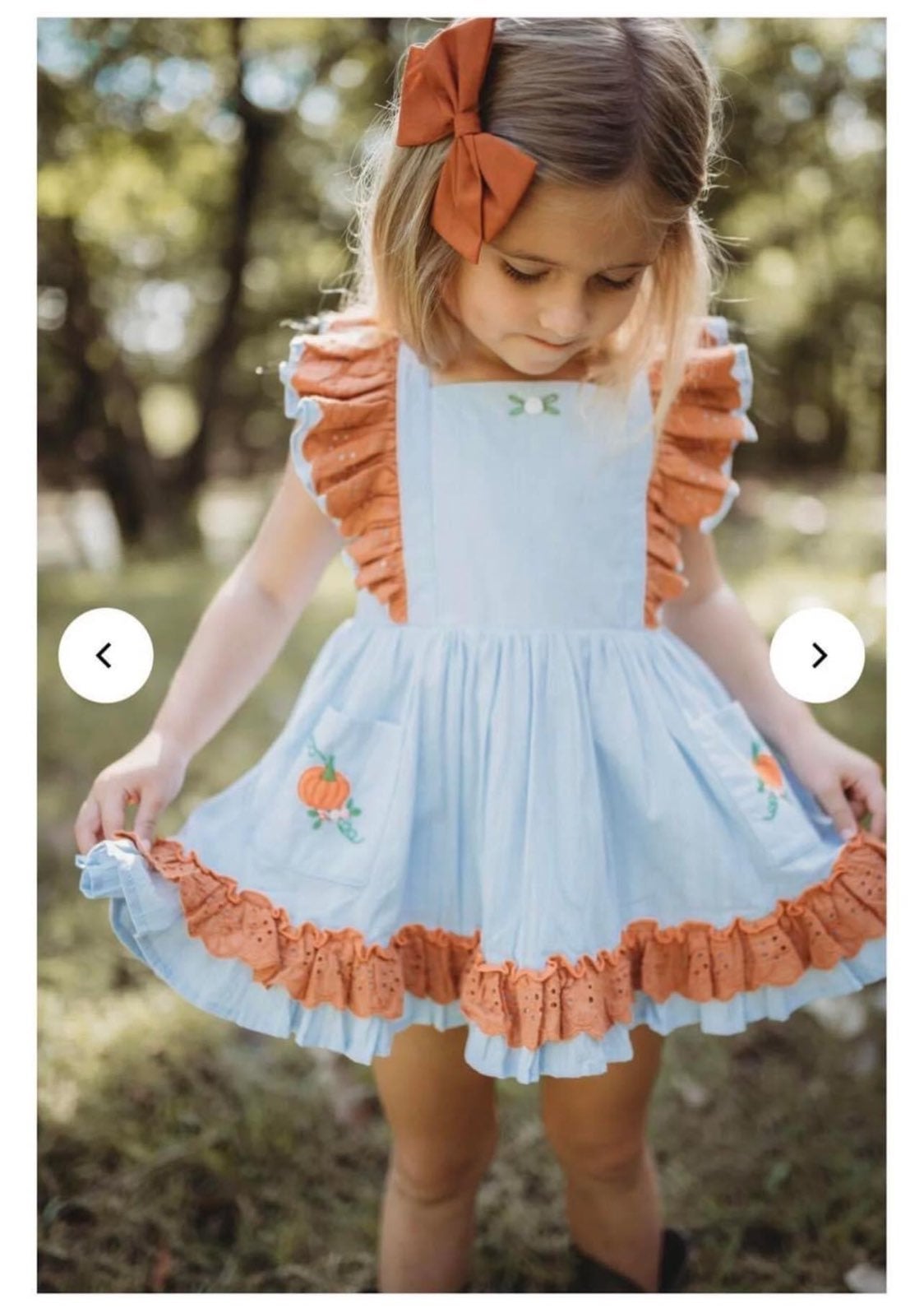 love and grow Pumpkin Pinafore Set