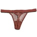 NWT VICTORIA'S SECRET Very Sexy Thong Pantie/Underwear Sz M Brown Gold Accents