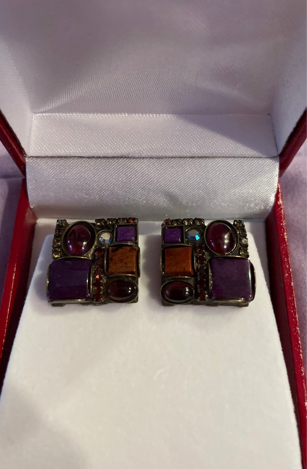 Sorrelli earrings modernist, MCM, Art deco-gorgeous earrings, actually art piece
