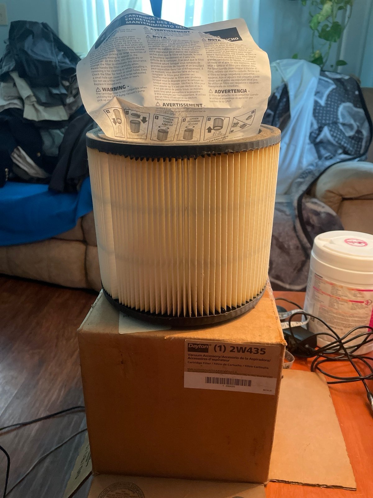 Dayton vacuum accessory / cartridge filter # 2W435