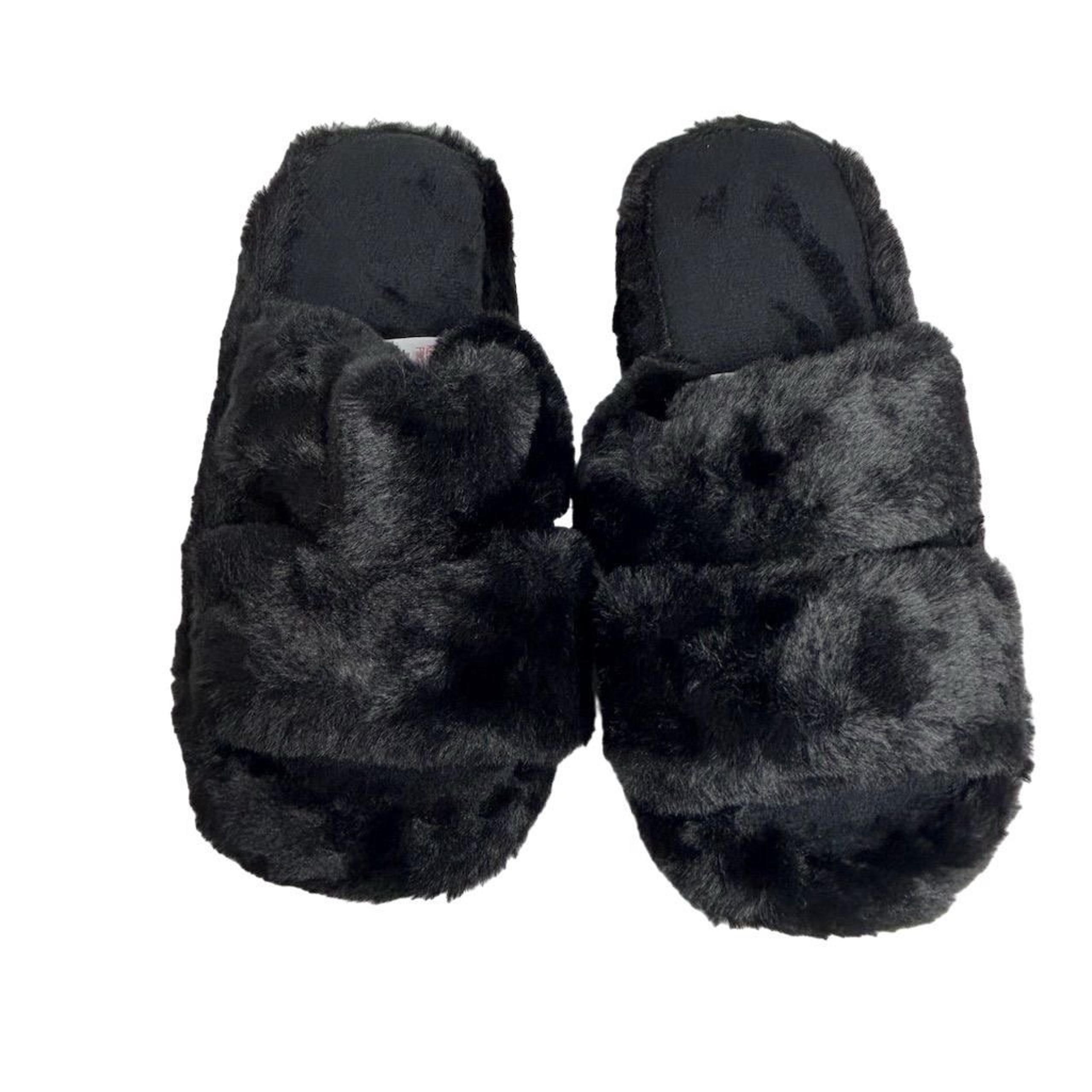 ASOS Women's Black Double Strap Slide Slippers Size 5-6 Casual