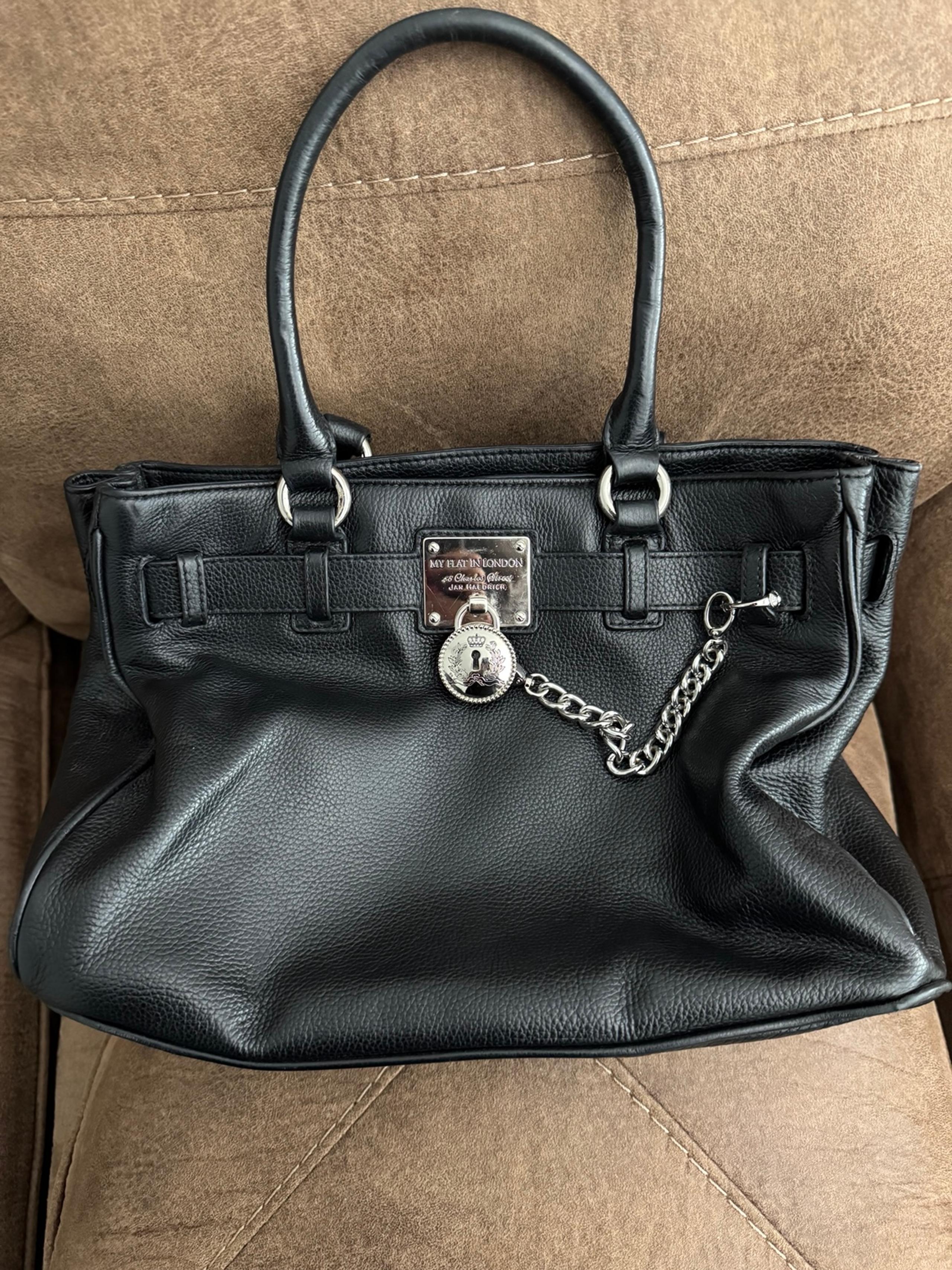 BRIGHTON MY FLAT IN LONDON HEIRESS BLACK LOCK AND CHAIN HANDBAG