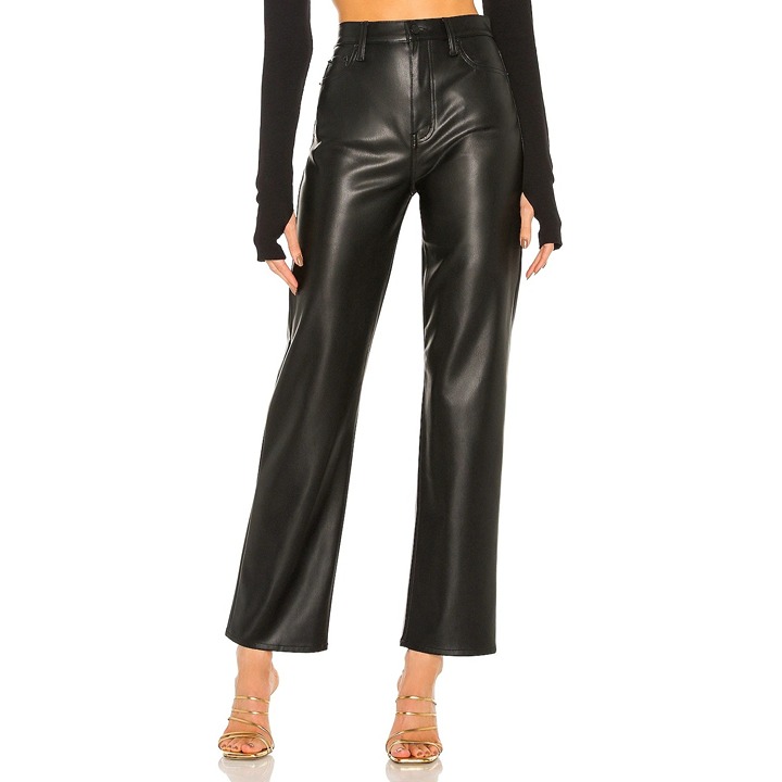 Pistola X REVOLVE Cassie Super High Straight Pant Black Womens Size 28