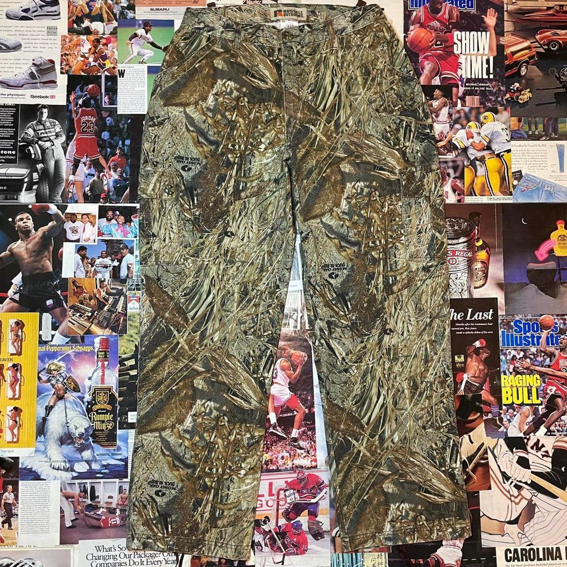 Vintage Russell Outdoors Mossy Oak camo cargo pants