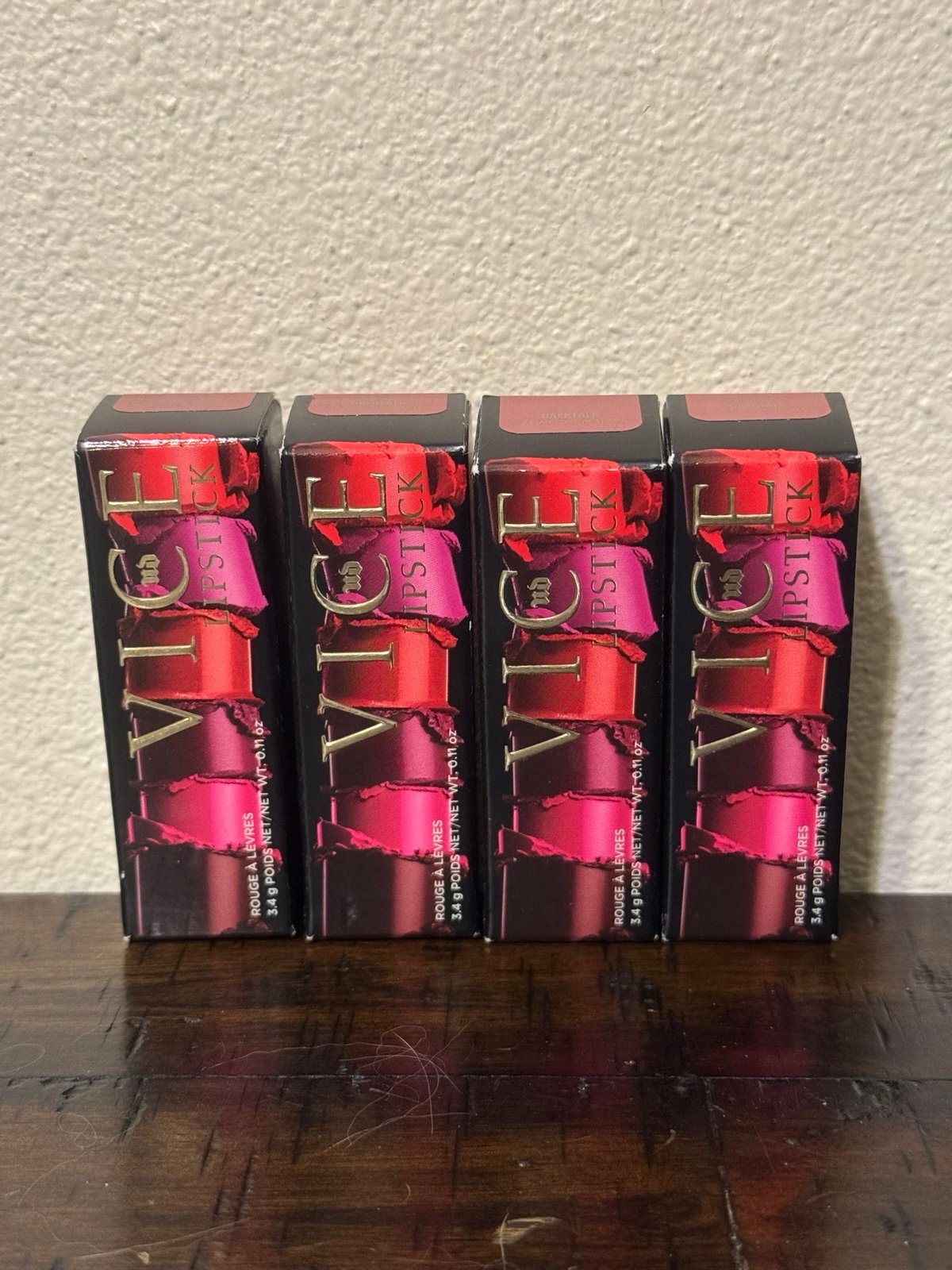 Urban Decay Vice lipstick Backtalk comfort matte NEW LOT of 4