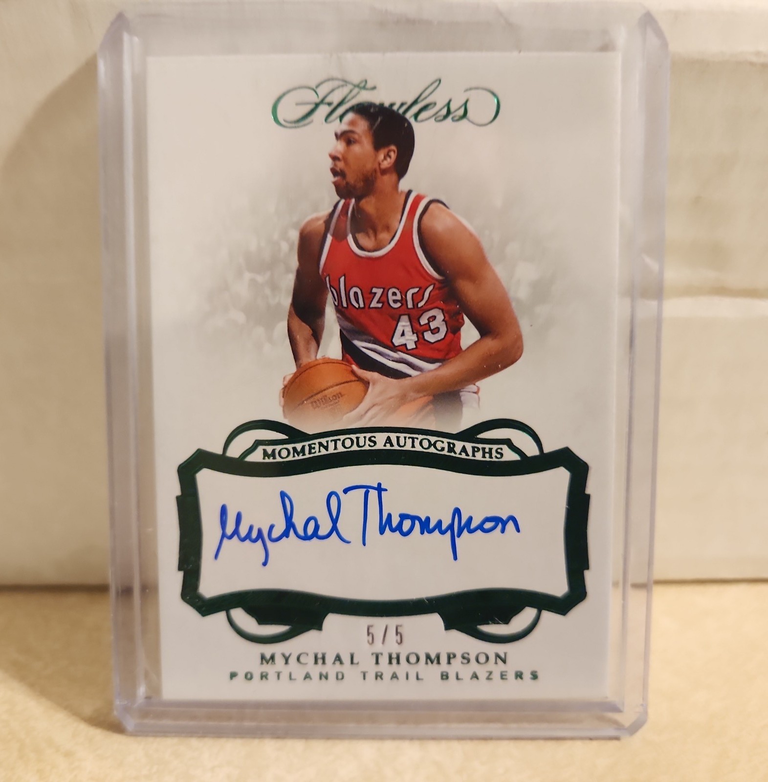 Mychal Thompson Auto Portland Trailblazer Panini Flawless