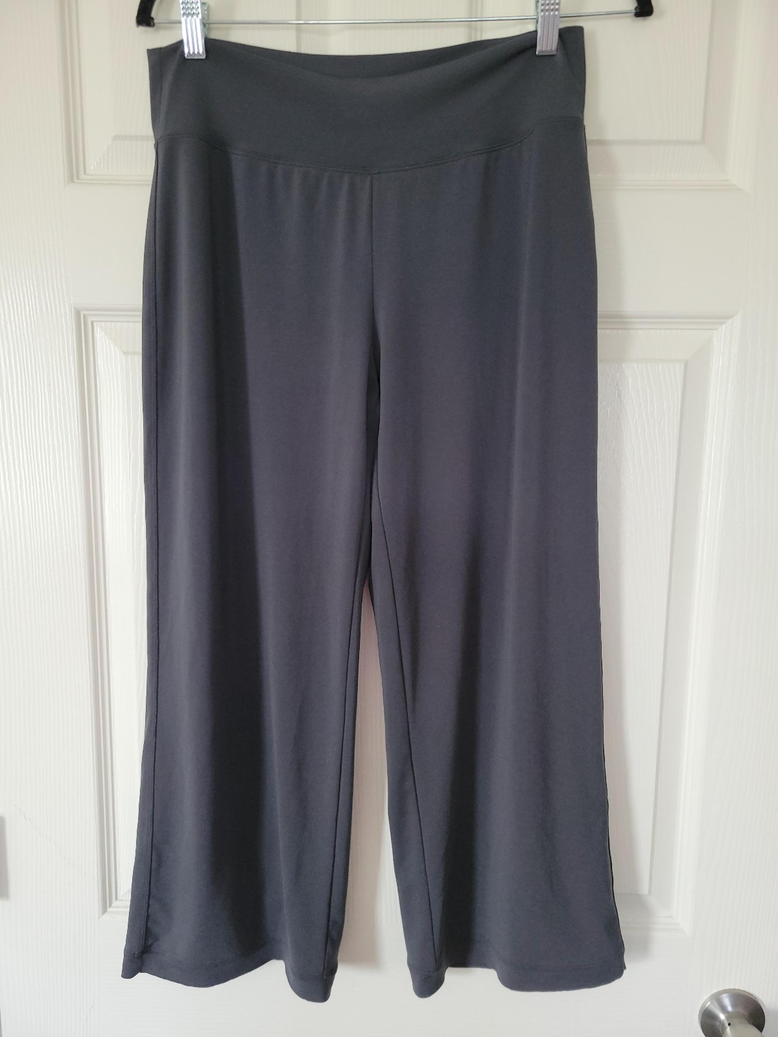 Cabi Womens Cropped Yoga Pants Charcoal Gray Size M Buttery Soft Career Comfort
