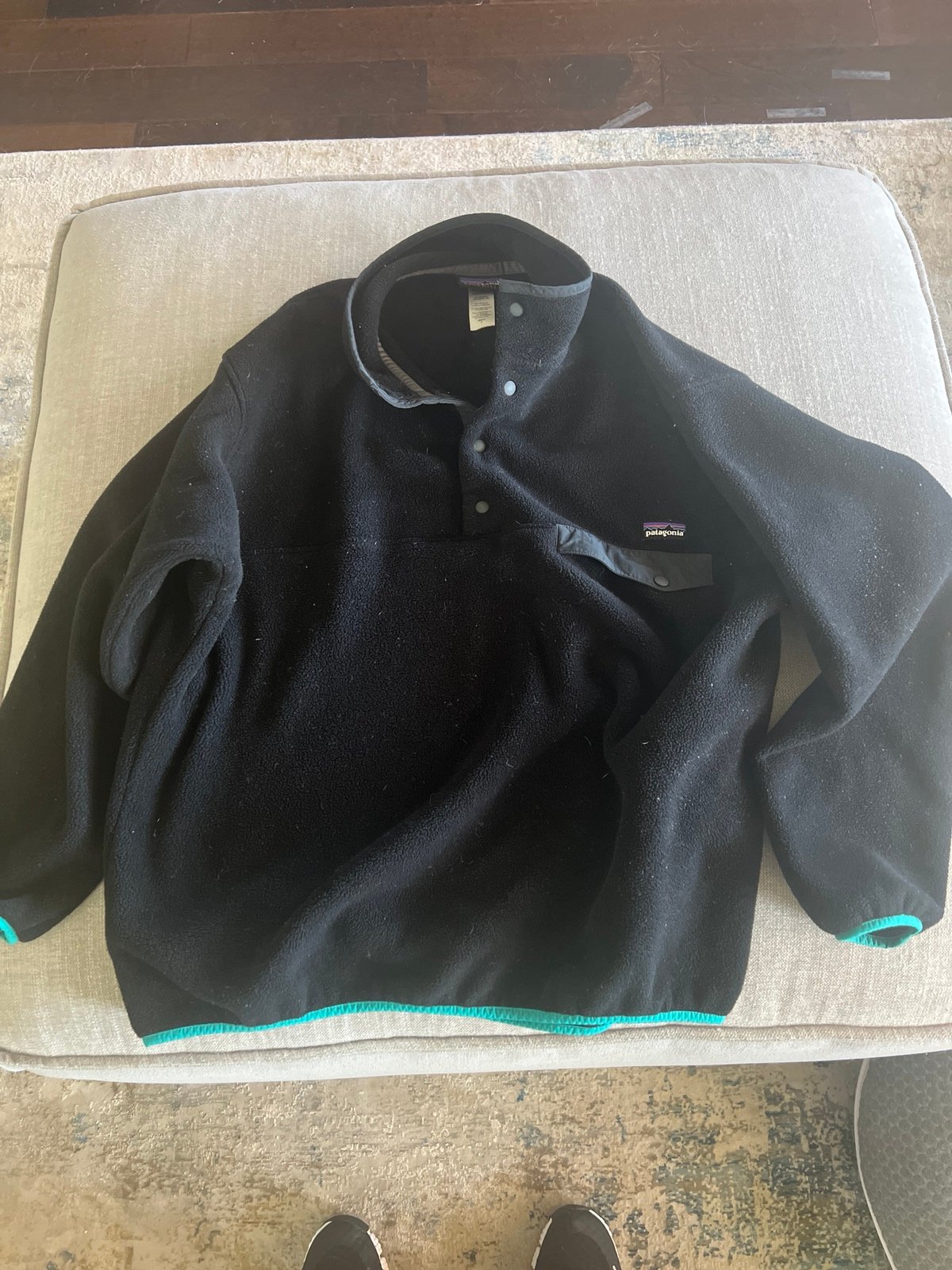 Patagonia Synchilla Lightweight Snap-T Pullover Jacket in Black