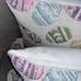 2-NWT MULTICOLORED EASTER EGGS BEADED DECORATIVE PILLOWS