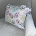 2-NWT MULTICOLORED EASTER EGGS BEADED DECORATIVE PILLOWS