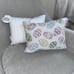 2-NWT MULTICOLORED EASTER EGGS BEADED DECORATIVE PILLOWS
