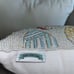 2-NWT MULTICOLORED EASTER EGGS BEADED DECORATIVE PILLOWS