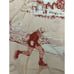 Katie Kime Pajama Top Home for the Holidays Toile Pink Christmas Sz S TOP ONLY