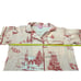 Katie Kime Pajama Top Home for the Holidays Toile Pink Christmas Sz S TOP ONLY
