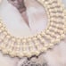 Vintage Huge Runway Inspired Glass Bead Intricate Statement Gold Collar Necklace