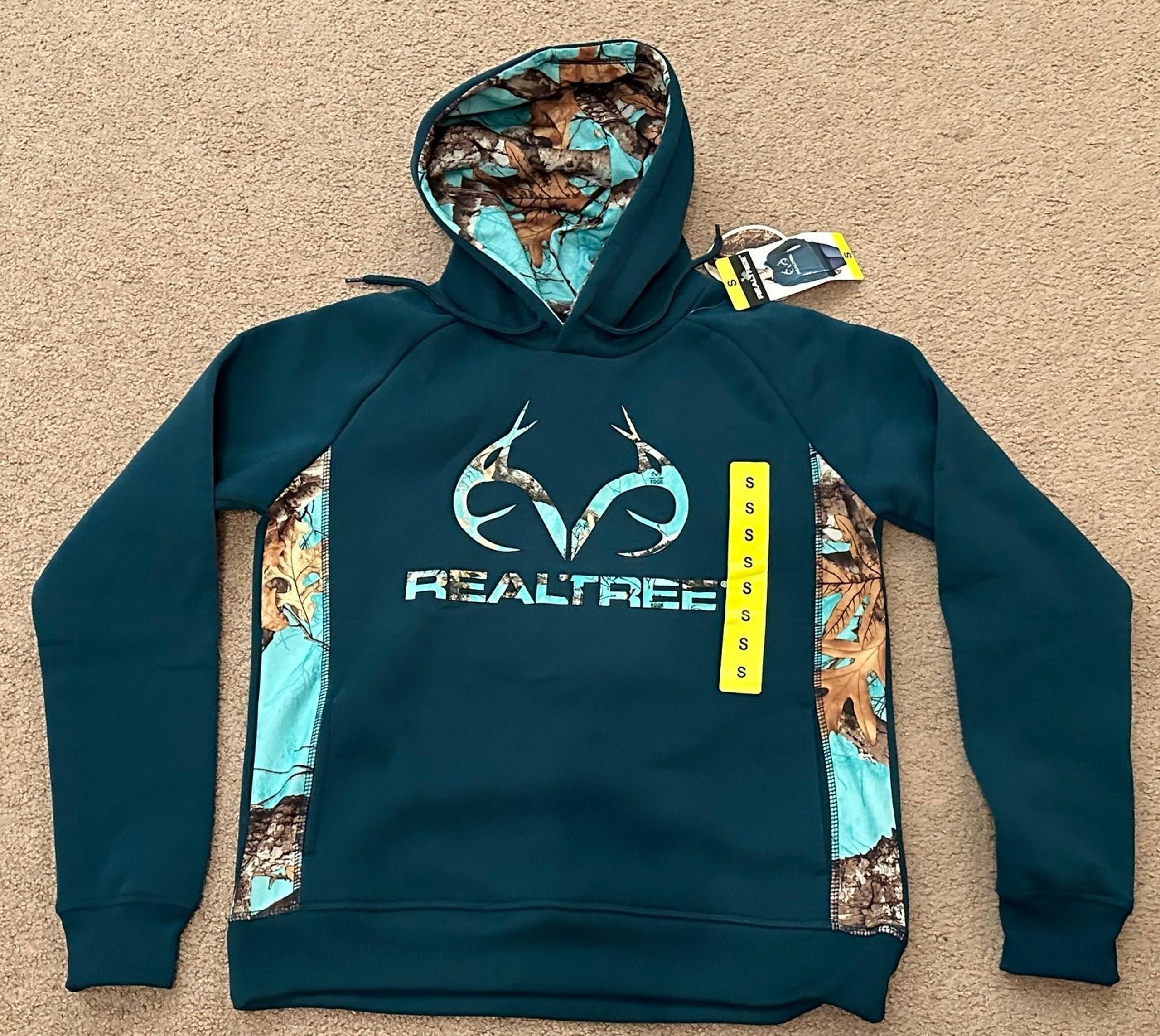 Realtree Women’s Hoodie Hooded Sweatshirt Pockets Hunting Camo Camouflage Size S