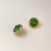Green Crystal Stud Earrings for Women