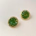 Green Crystal Stud Earrings for Women