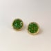 Green Crystal Stud Earrings for Women