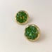 Green Crystal Stud Earrings for Women