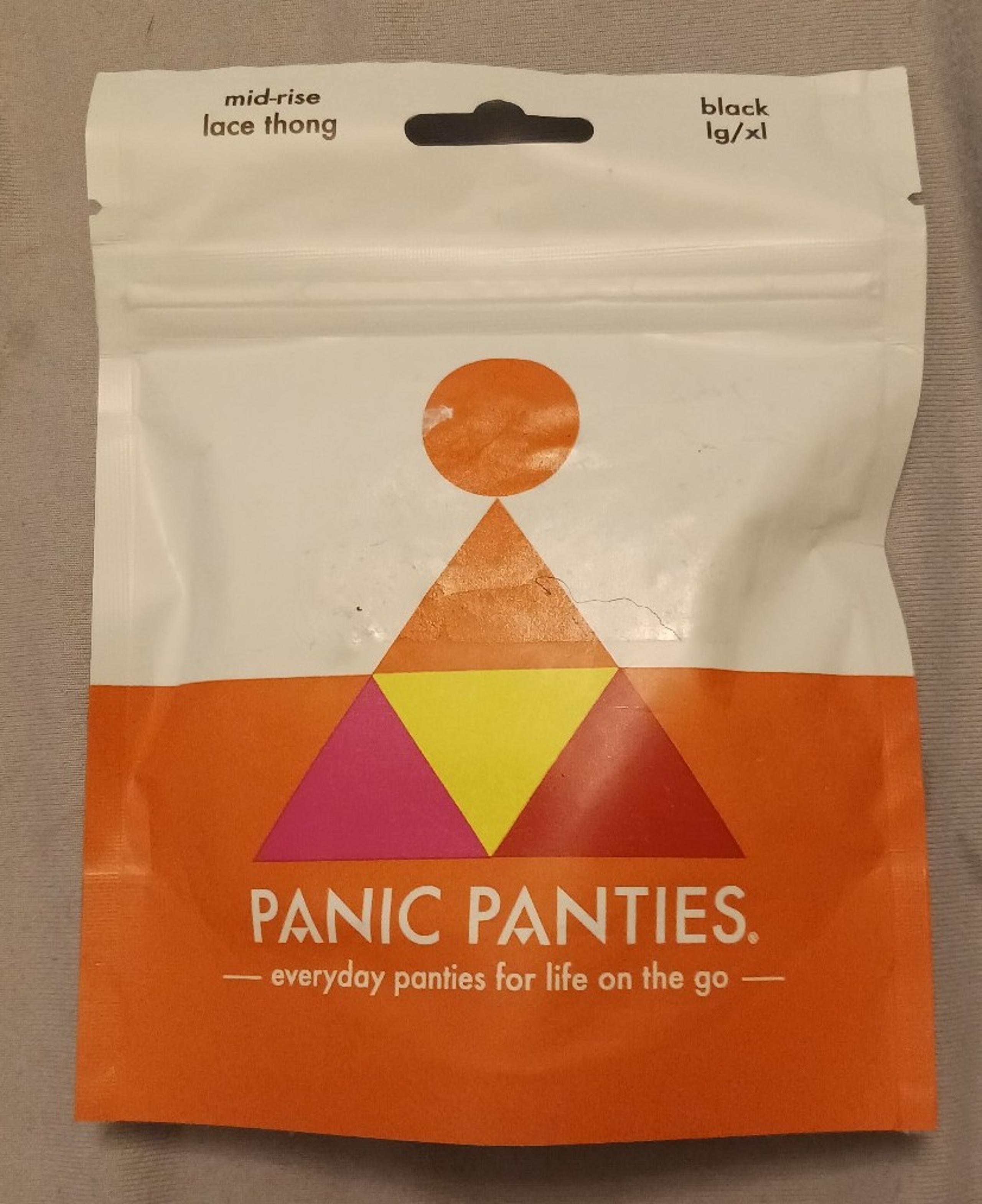 NEW Panic Panties - Everyday Panties for Life on the Go, Midrise Lace Thong L/XL