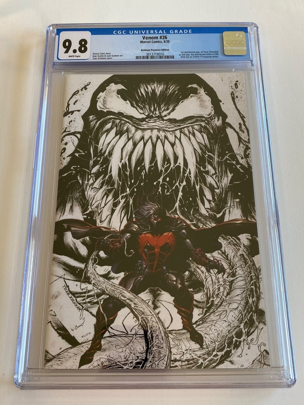Venom 26 Tyler Kirkham print virgin variant CGC 9 .8